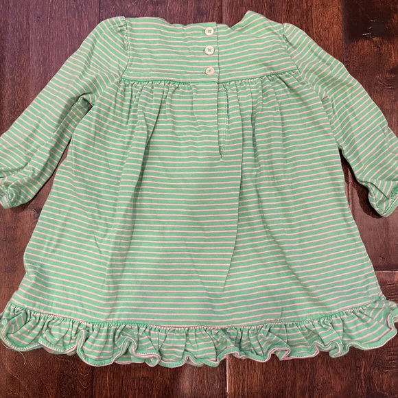 Ralph Lauren Baby Girl Dress Pink and Green Stripe size 6 months - Picture 4 of 5